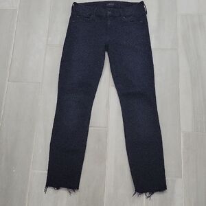 MOTHER Looker Ankle Fray Blackbird Jeans Size 26 (see description)